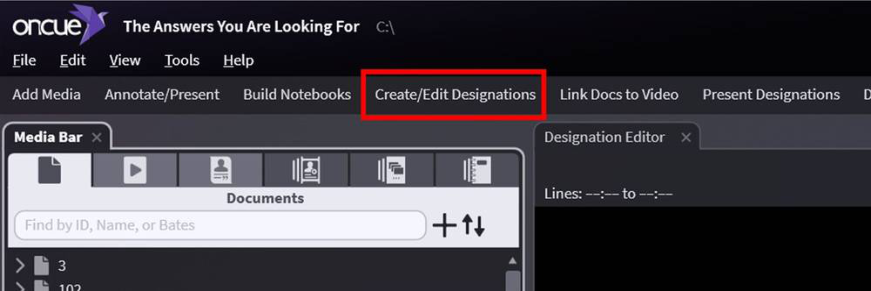 Create/Edit Designations on the Workflow Ribbon
