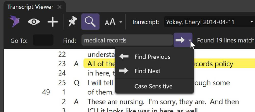 Search box on the toolbar