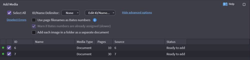 Single-page images in a folder loaded as one document