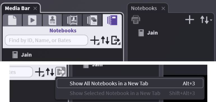 Opening a notebook in a separate pane