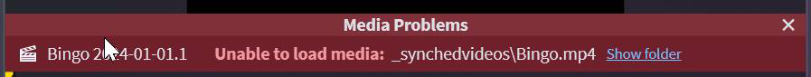 Unable to load media error