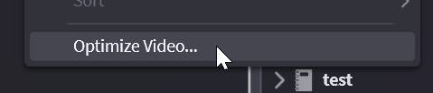 Optimize Video right-click menu option