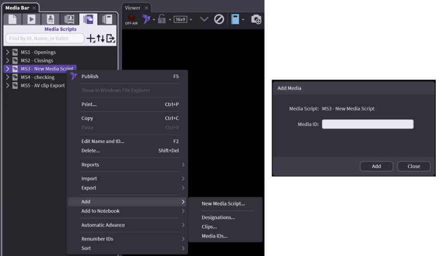 Adding IDs in the Media ID field