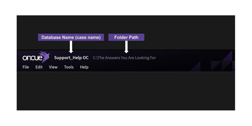 Case folder path shown in the top left corner
