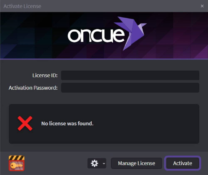 License deactivation screen