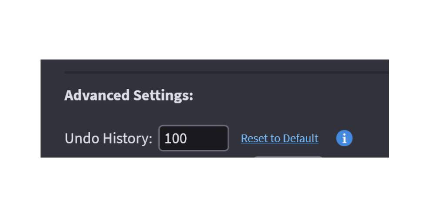 Presentation preferences with Show Advanced Options